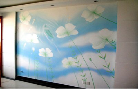 舒城画墙绘怎么画好白云的蓬松感？