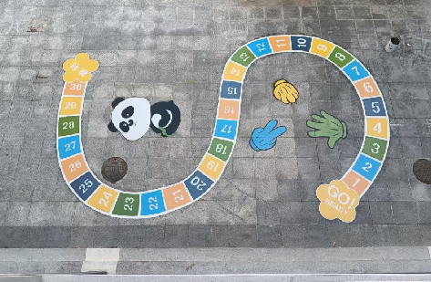 舒城地面游戏彩绘