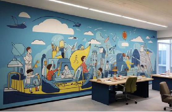 舒城办公室墙绘的特点。