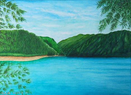 舒城在墙绘中，如何绘画绿水青山？